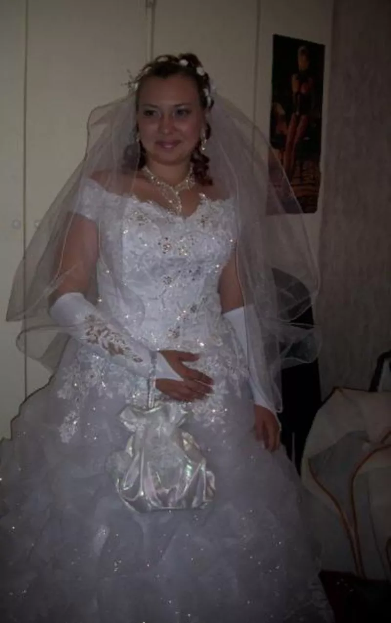 Красивое свадебное платье,  размер 48